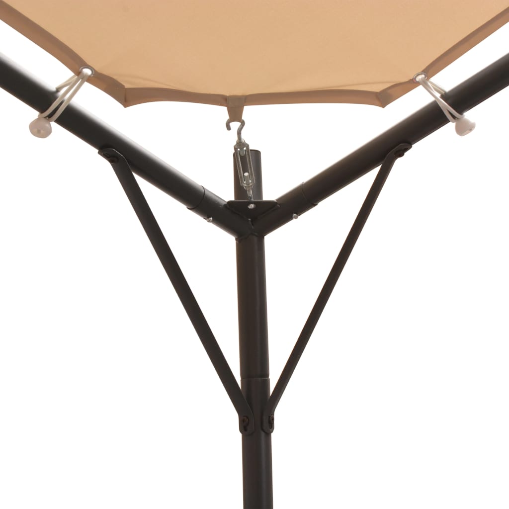 vidaXL Huvimaja/paviljonki 3x3 teräs Beige