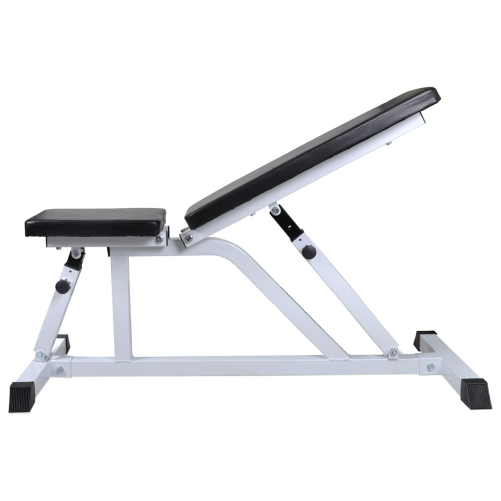 vidaXL Kuntopenkki painotangolla + levy- ja käsipainosarja 60,5 kg
