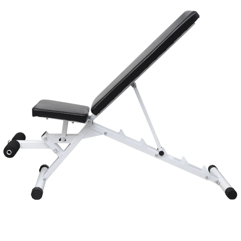 vidaXL Kuntopenkki painotangolla + levy- ja käsipainosarja 60,5 kg