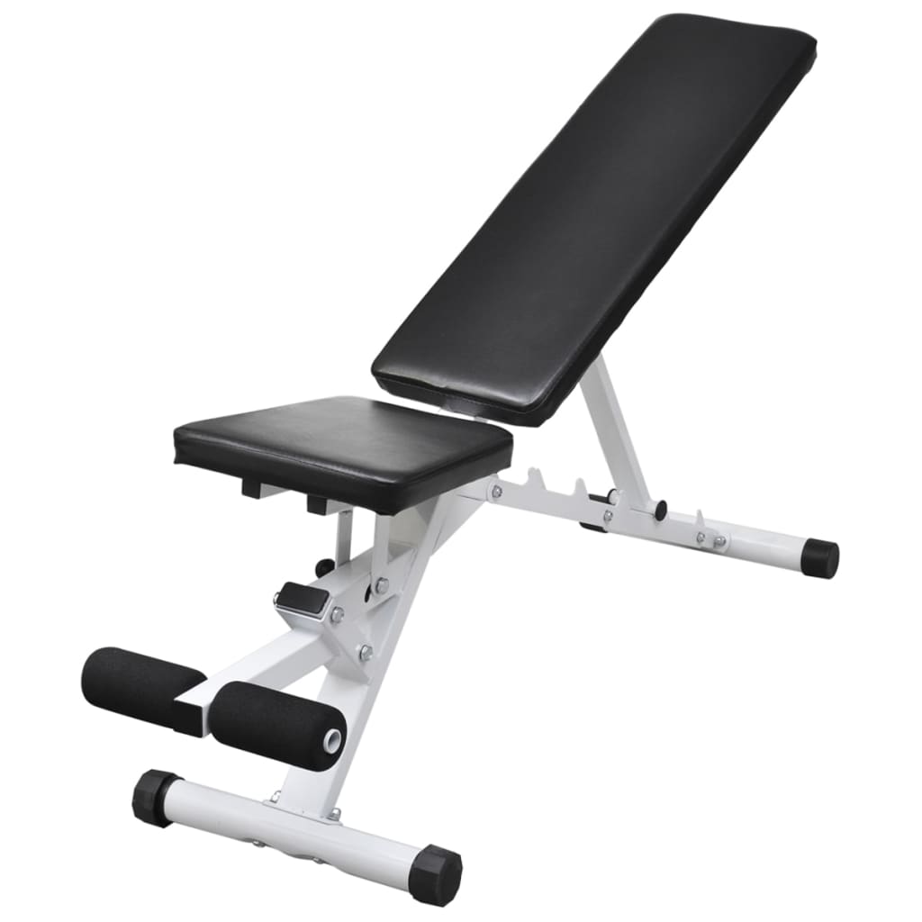 vidaXL Kuntopenkki painotangolla + levy- ja käsipainosarja 60,5 kg