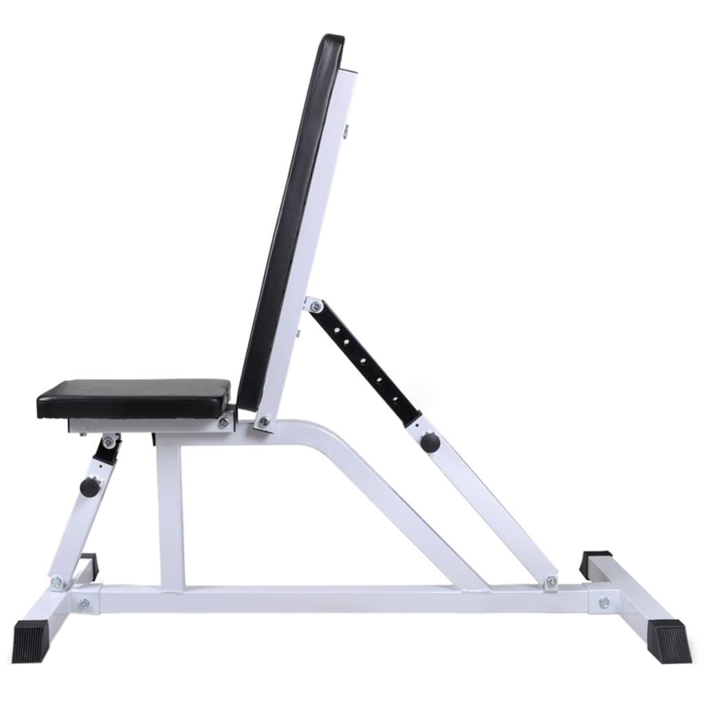 vidaXL Kuntopenkki painotangolla + levy- ja käsipainosarja 30,5 kg