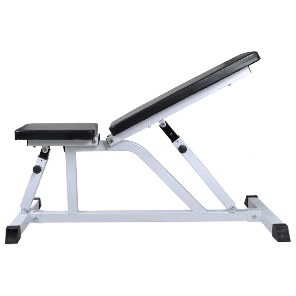 vidaXL Kuntopenkki painotangolla + levy- ja käsipainosarja 30,5 kg