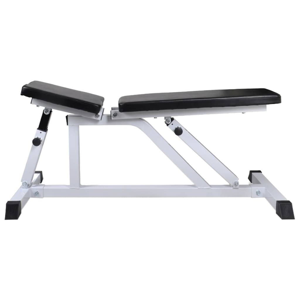 vidaXL Kuntopenkki painotangolla + levy- ja käsipainosarja 30,5 kg