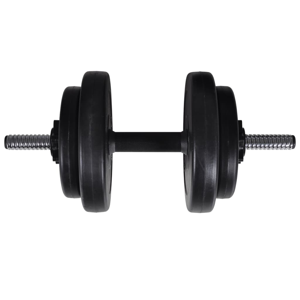 vidaXL Kuntopenkki painotangolla + levy- ja käsipainosarja 60,5 kg
