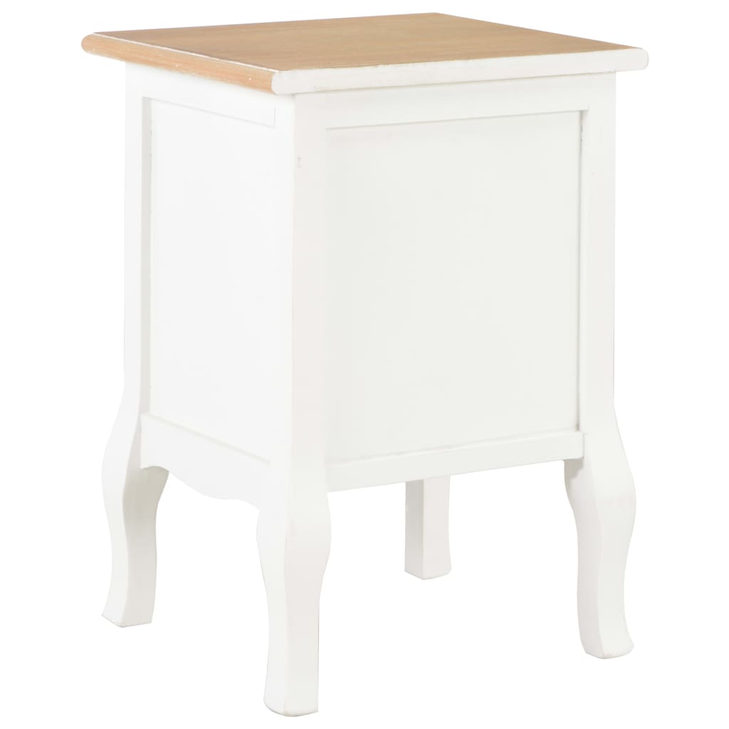 vidaXL Yöpöytä 2kpl MDF 35x30x49 cm valkoinen