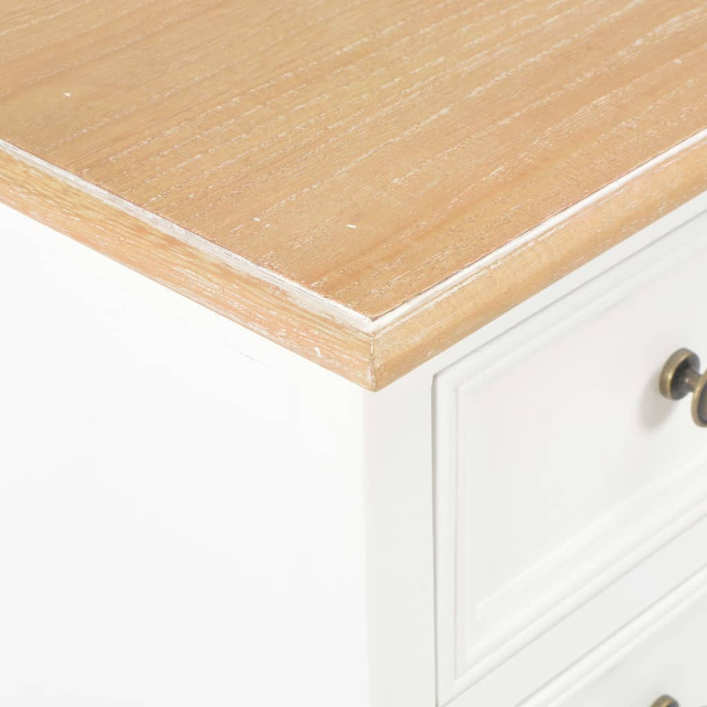 vidaXL Yöpöytä 2kpl MDF 35x30x49 cm valkoinen
