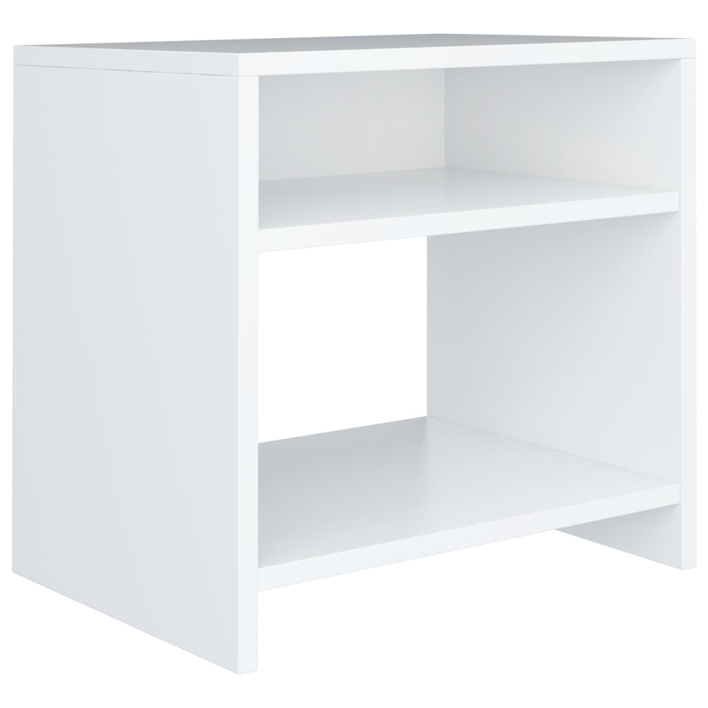vidaXL Yöpöydät 2 kpl valkoinen 40x30x40 cm tekninen puu