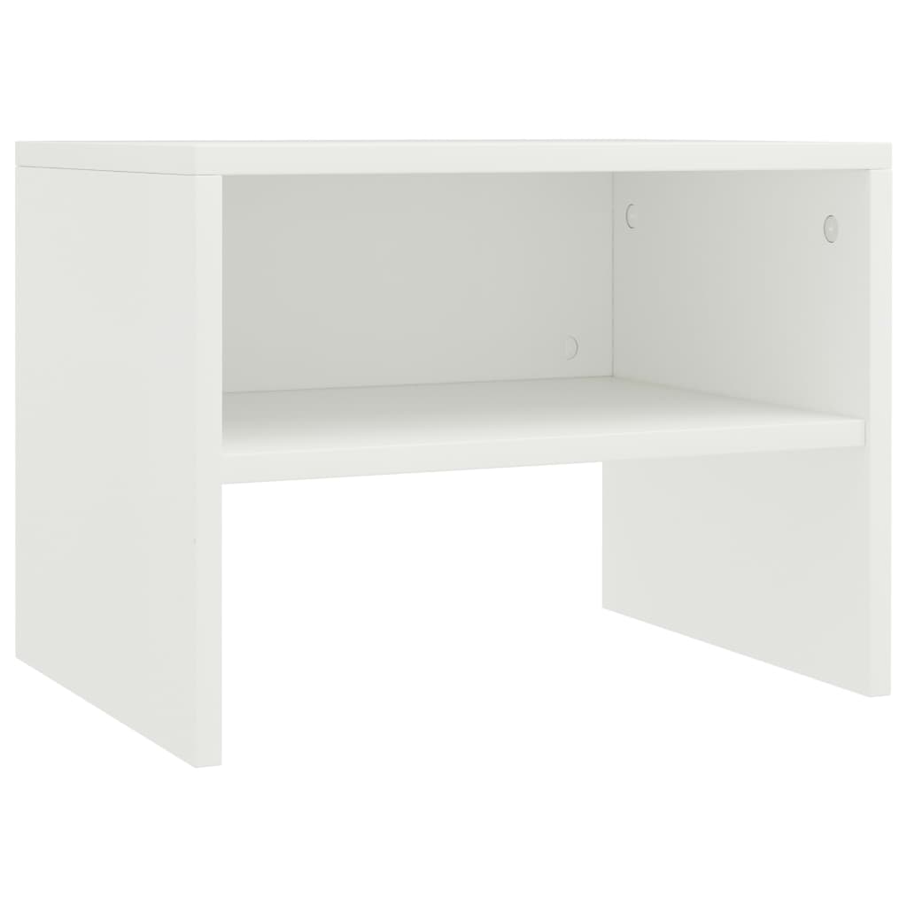 vidaXL Yöpöydät 2 kpl valkoinen 40x30x30 cm tekninen puu