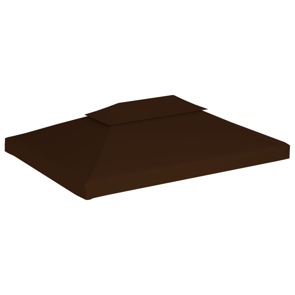 vidaXL Huvimajan katto 2 kerrosta 310 g / m² 4x3 m ruskea