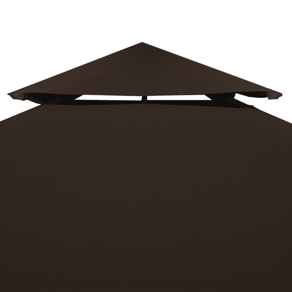 vidaXL Huvimajan katto 2 kerrosta 310 g / m² 4x3 m ruskea