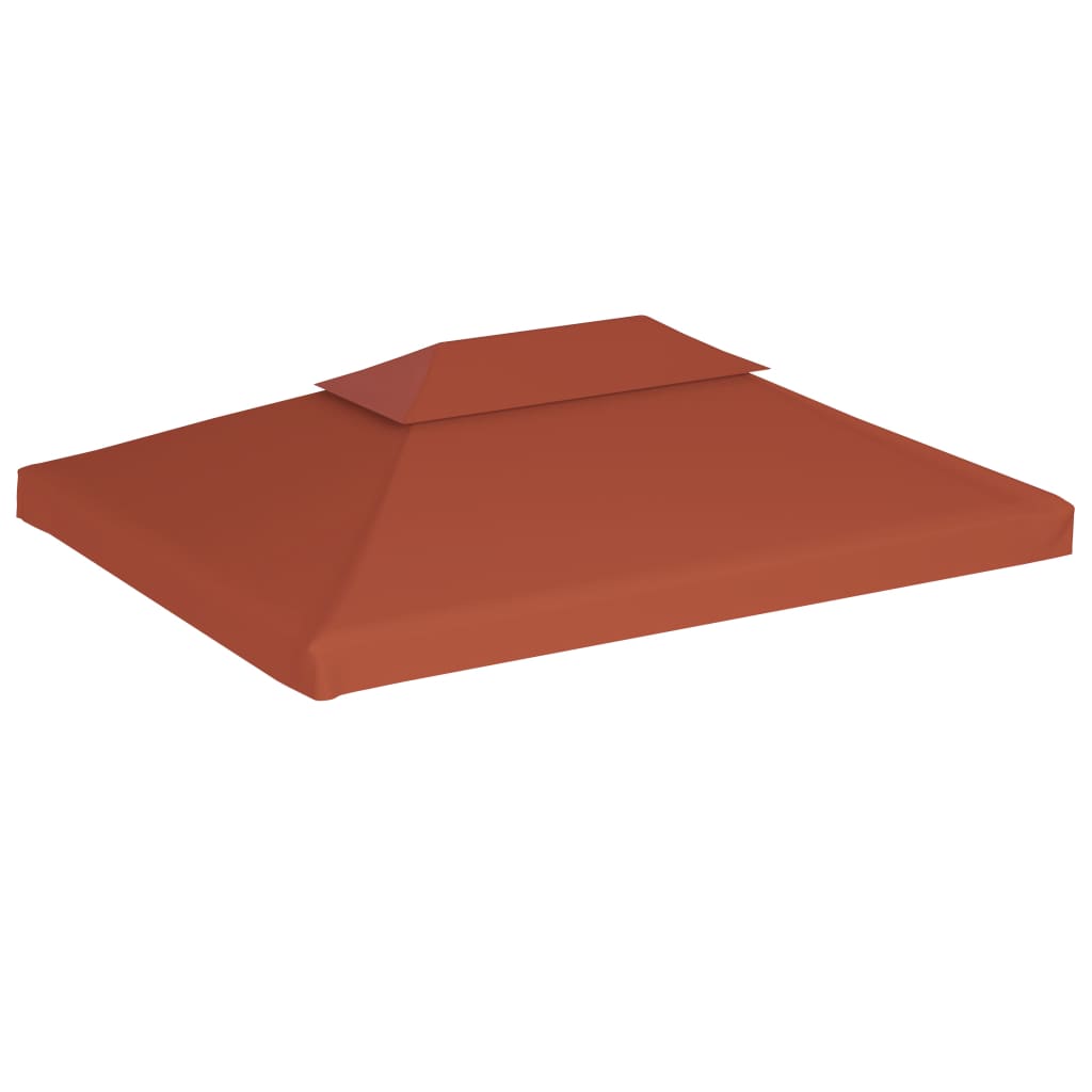 vidaXL Huvimajan katto 2 kerrosta 310 g / m² 4x3 m terrakotta