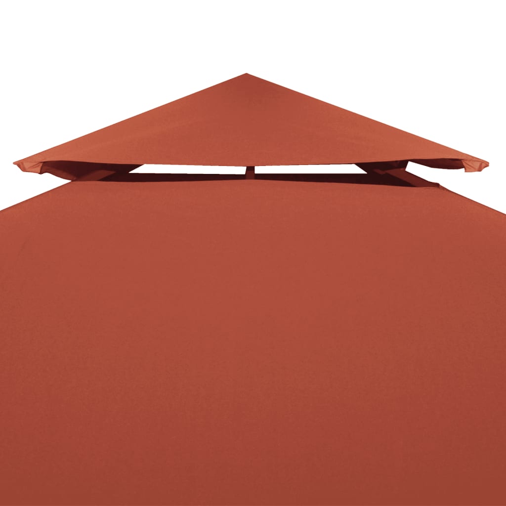 vidaXL Huvimajan katto 2 kerrosta 310 g / m² 4x3 m terrakotta