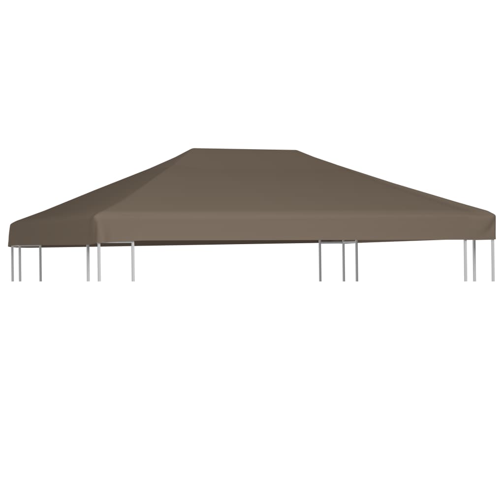 vidaXL Huvimajan katto 310 g/m² 3x4 m harmaanruskea
