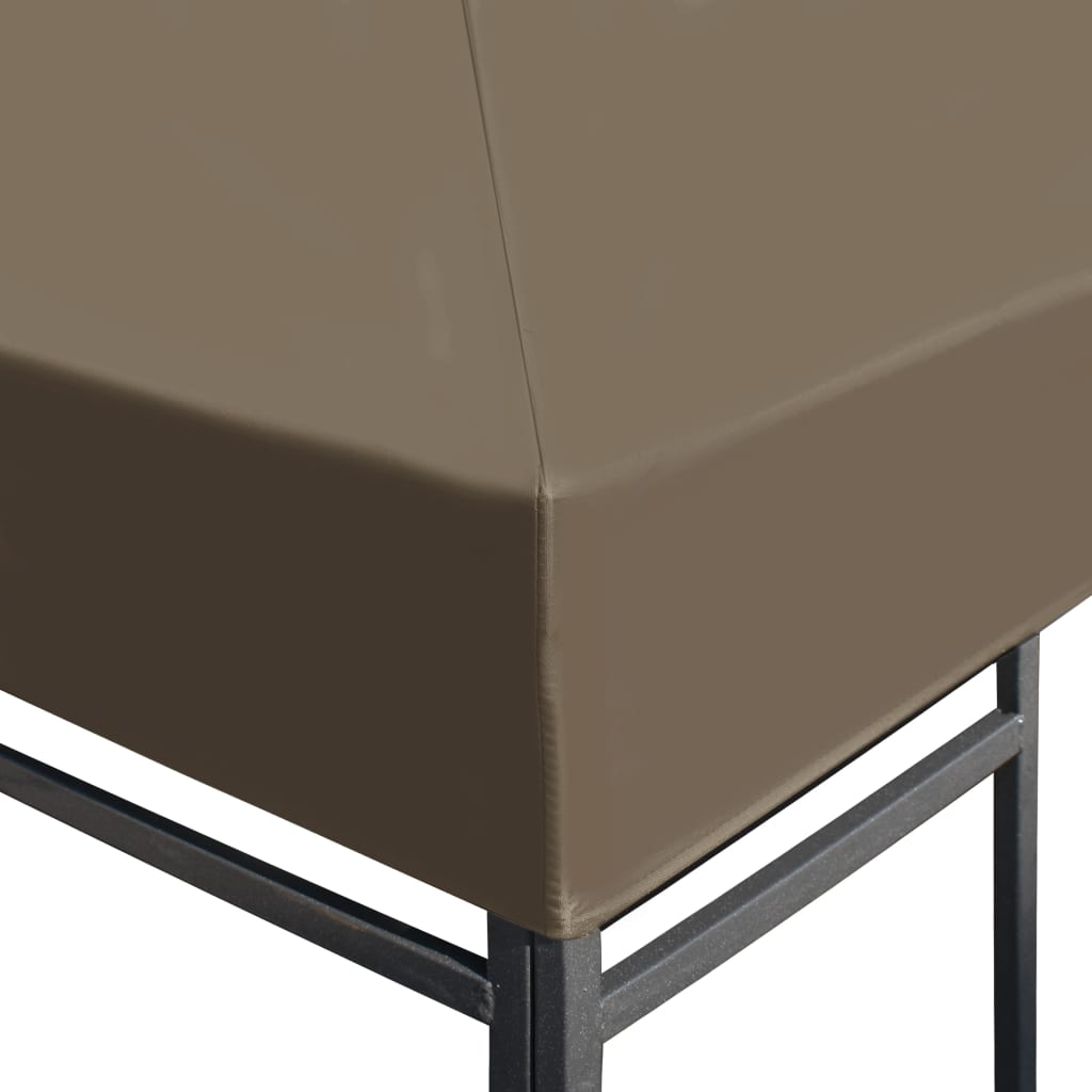 vidaXL Huvimajan katto 310 g/m² 3x4 m harmaanruskea
