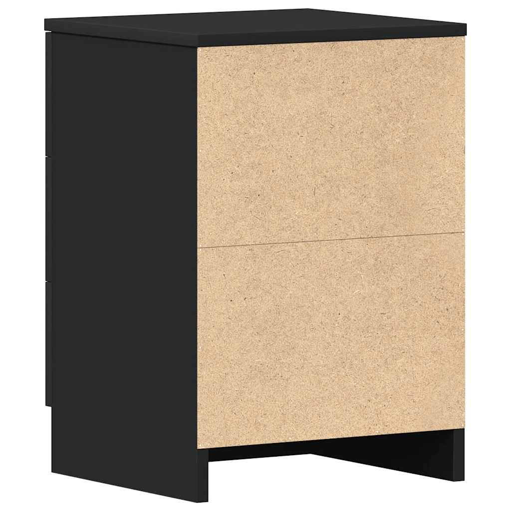 vidaXL Yöpöydät 2 kpl musta 38x35x56 cm tekninen puu