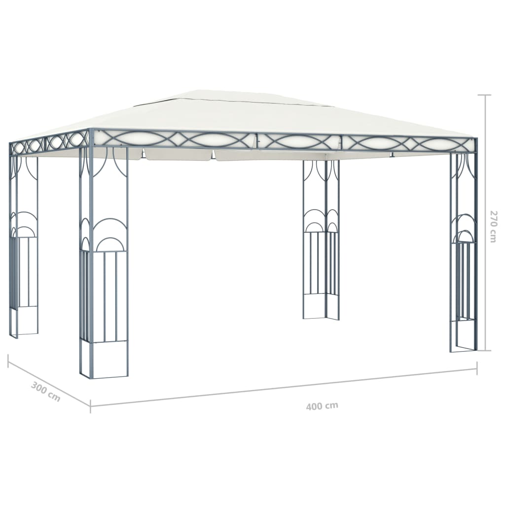 vidaXL Huvimaja 400 x 300 cm kerma