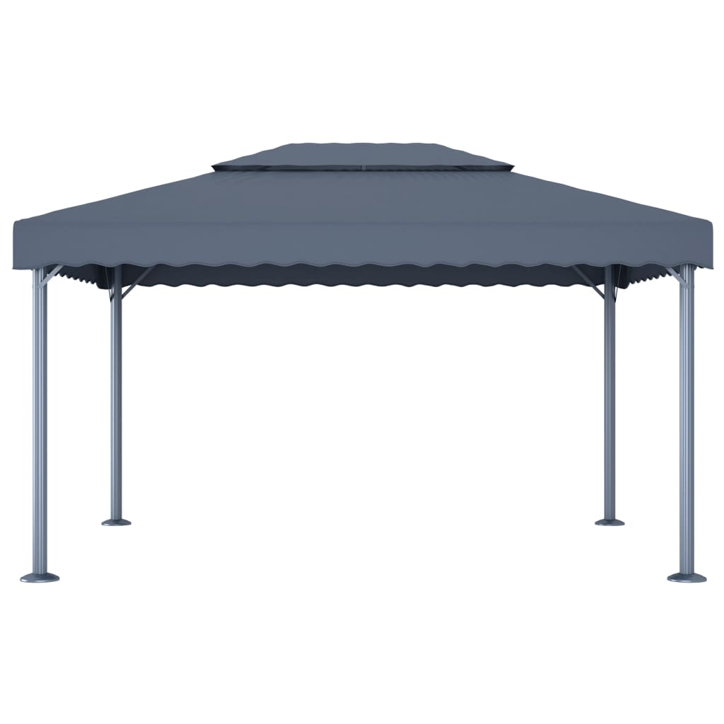 vidaXL Huvimaja 400 x 300 cm antrasiitti alumiini