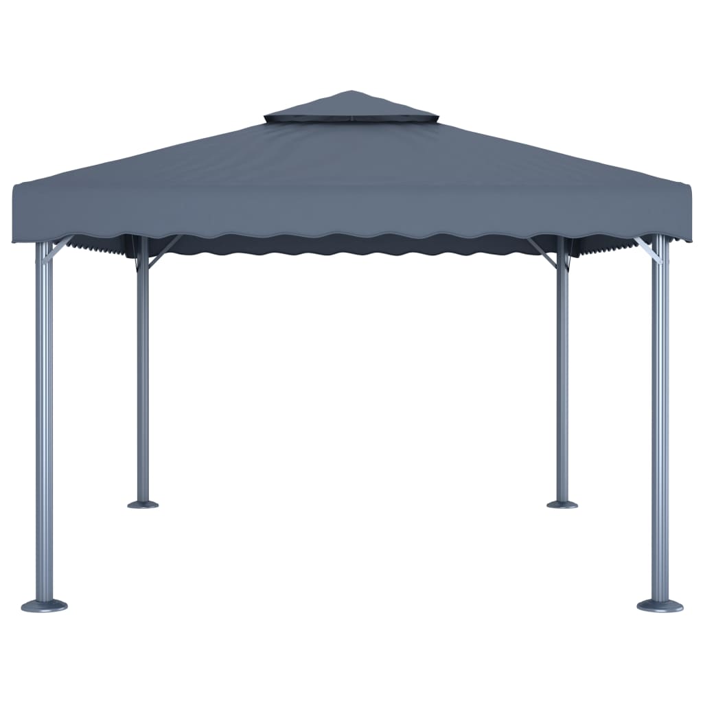 vidaXL Huvimaja 400 x 300 cm antrasiitti alumiini