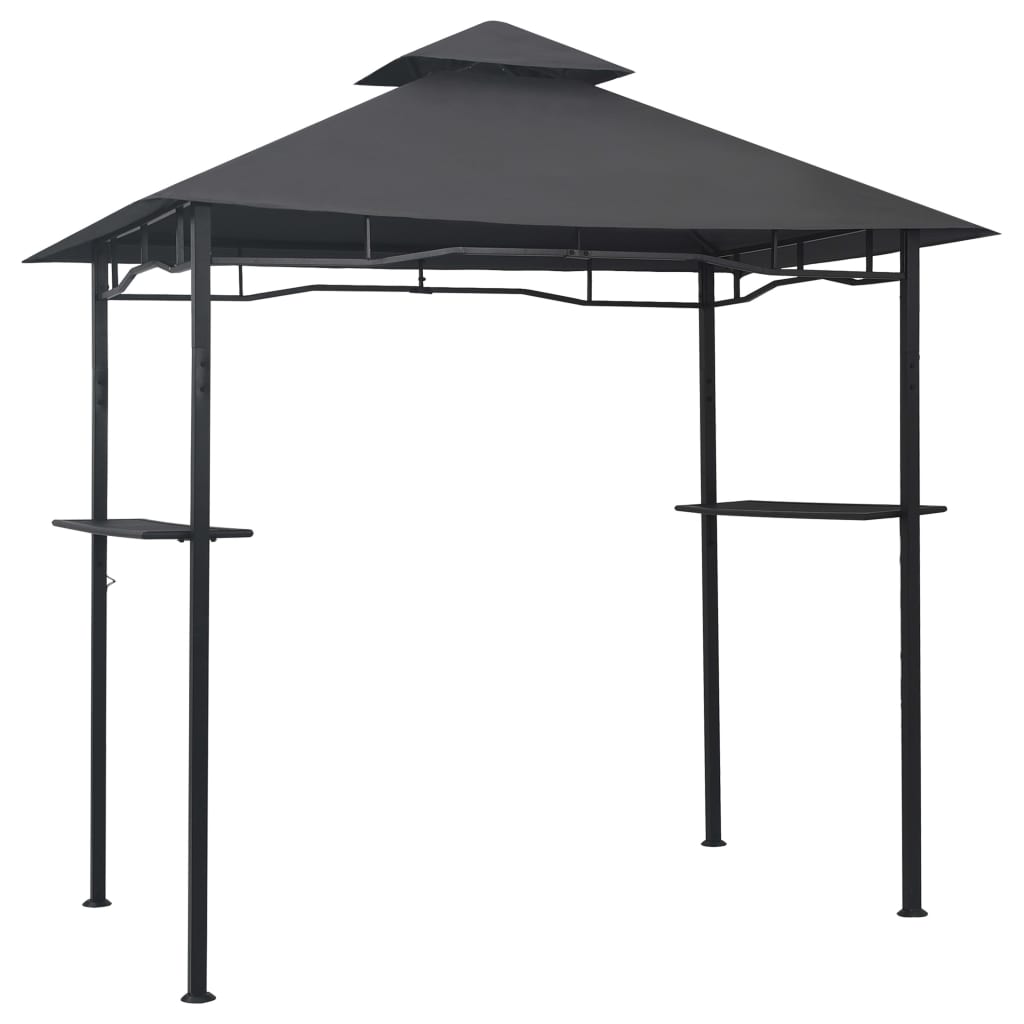 vidaXL BBQ-huvimaja 240x150x255 cm antrasiitti teräs