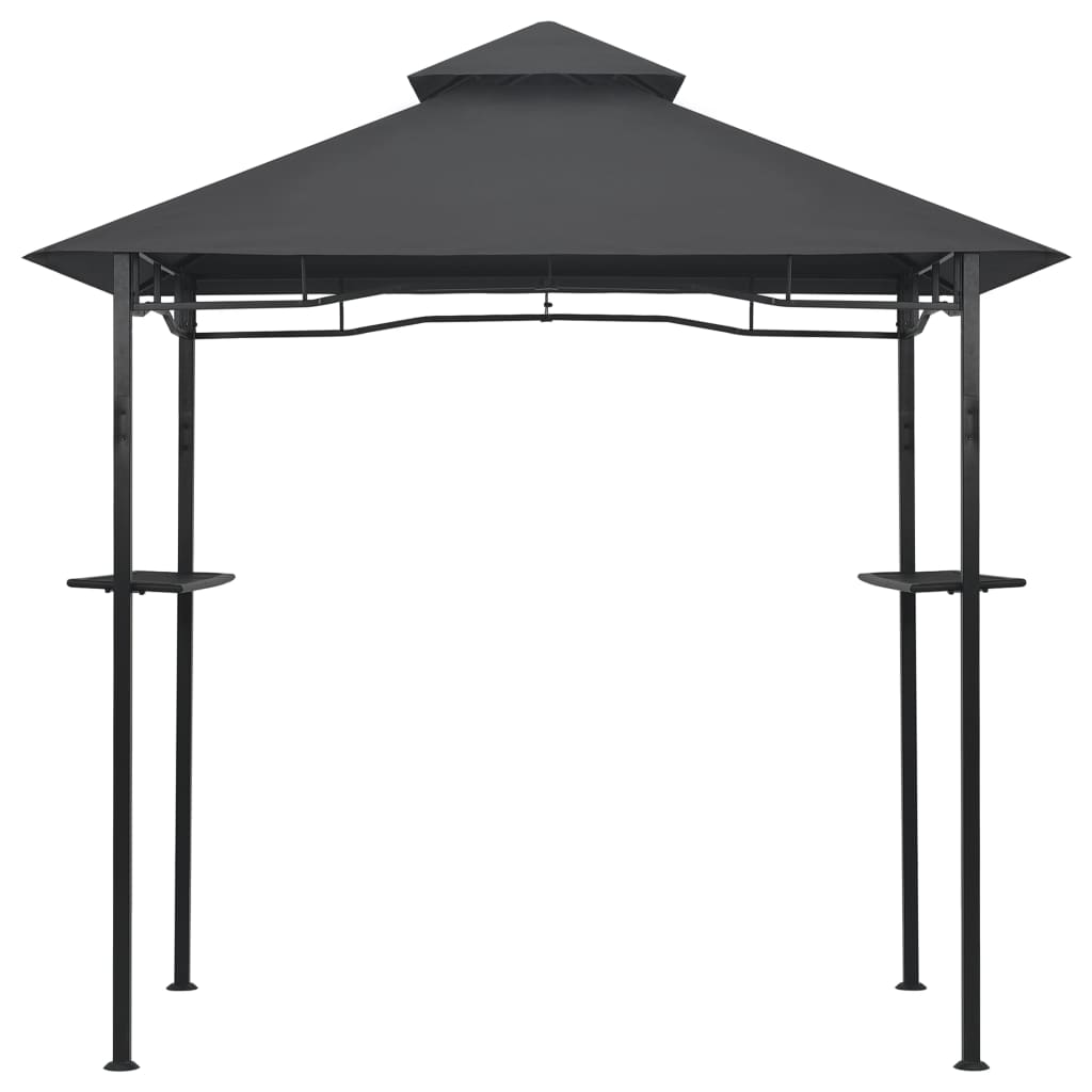 vidaXL BBQ-huvimaja 240x150x255 cm antrasiitti teräs