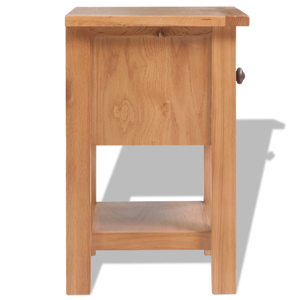vidaXL Yöpöydät 2 kpl 36x30x47 cm täysi tammi