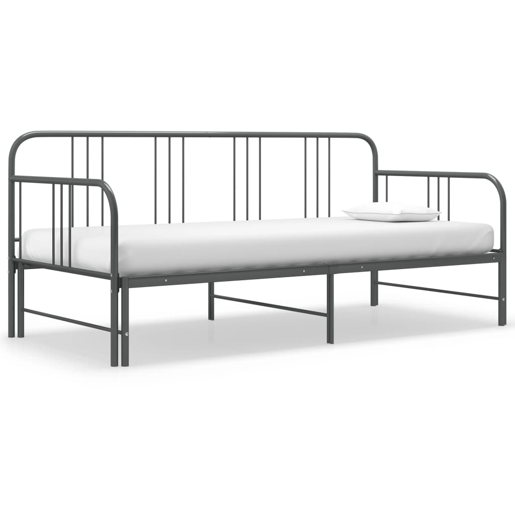 vidaXL Vuodesohvan runko harmaa metalli 90x200 cm