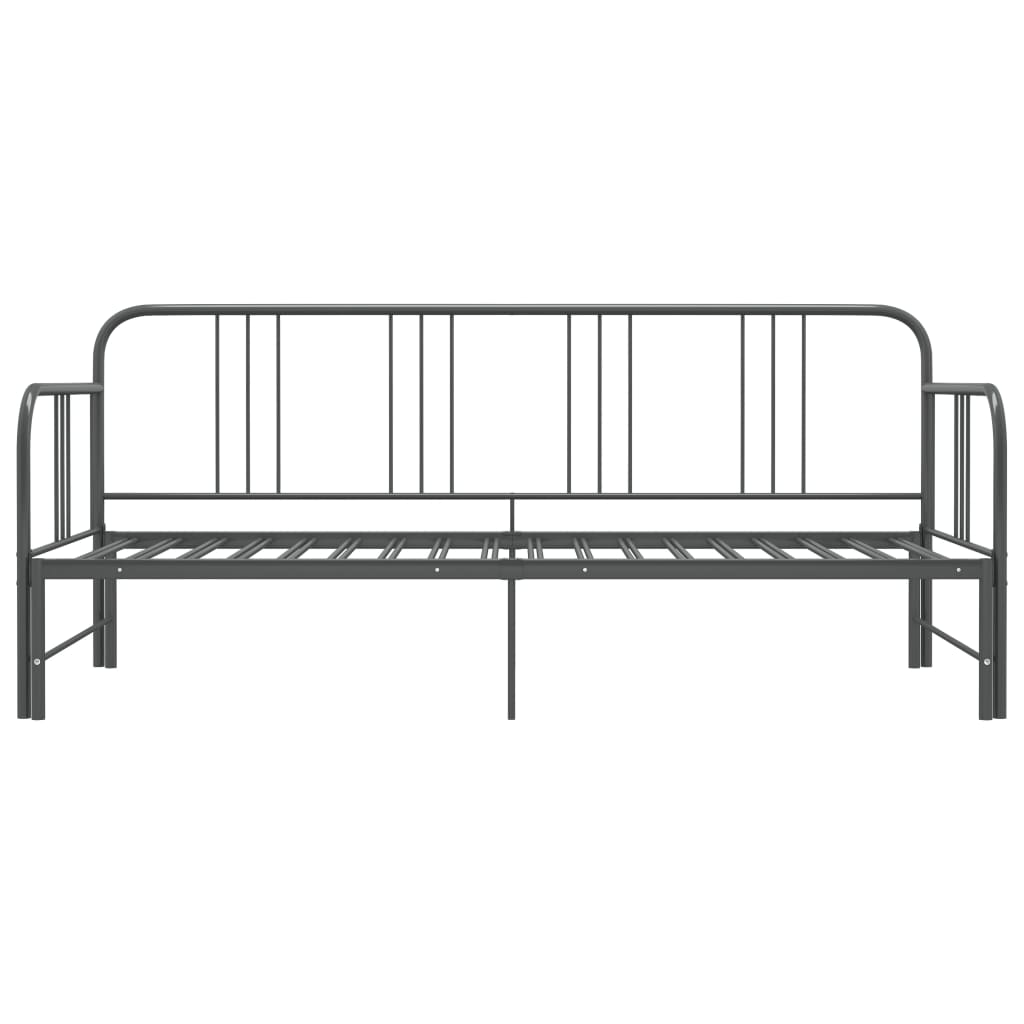 vidaXL Vuodesohvan runko harmaa metalli 90x200 cm