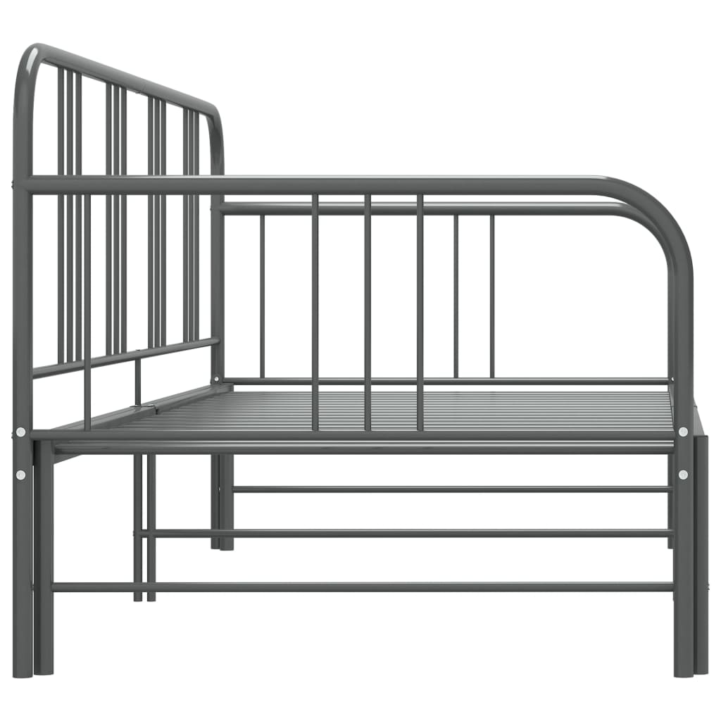 vidaXL Vuodesohvan runko harmaa metalli 90x200 cm