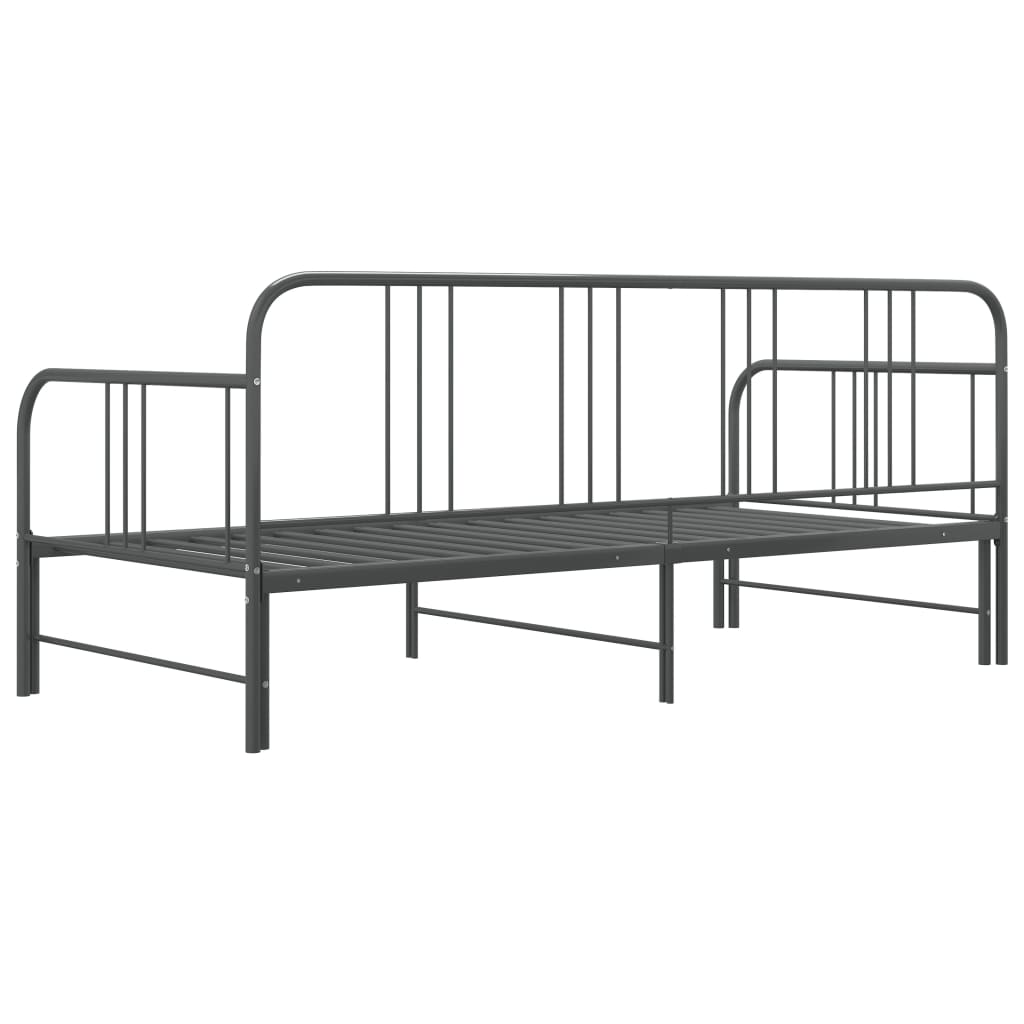 vidaXL Vuodesohvan runko harmaa metalli 90x200 cm