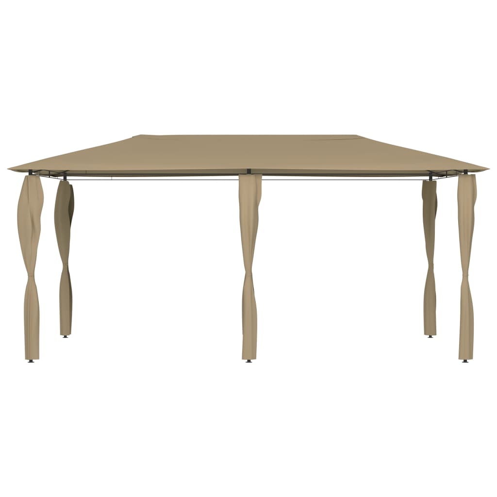 vidaXL Huvimaja tolppasuojilla 2,98x5,3x2,59 m harmaanruskea 160 g/m²