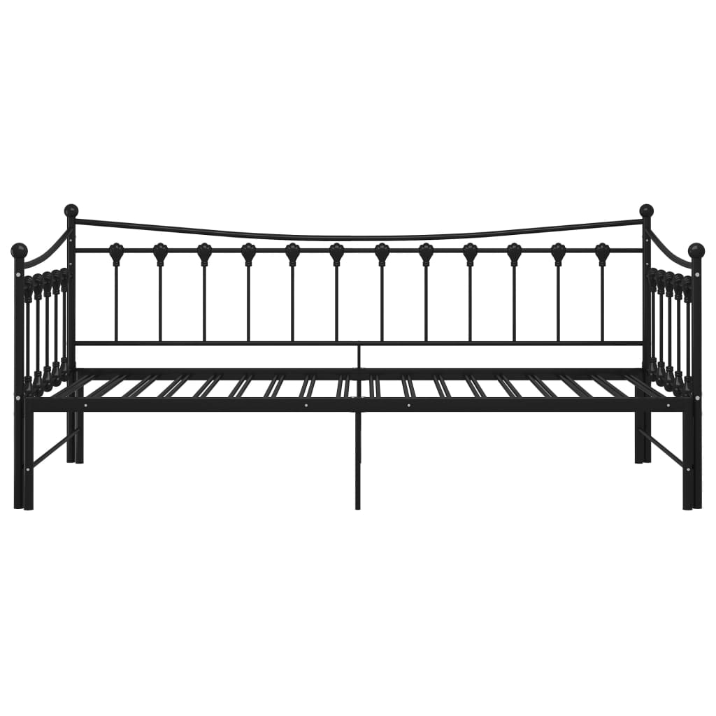 vidaXL Vuodesohvan runko musta metalli 90x200 cm