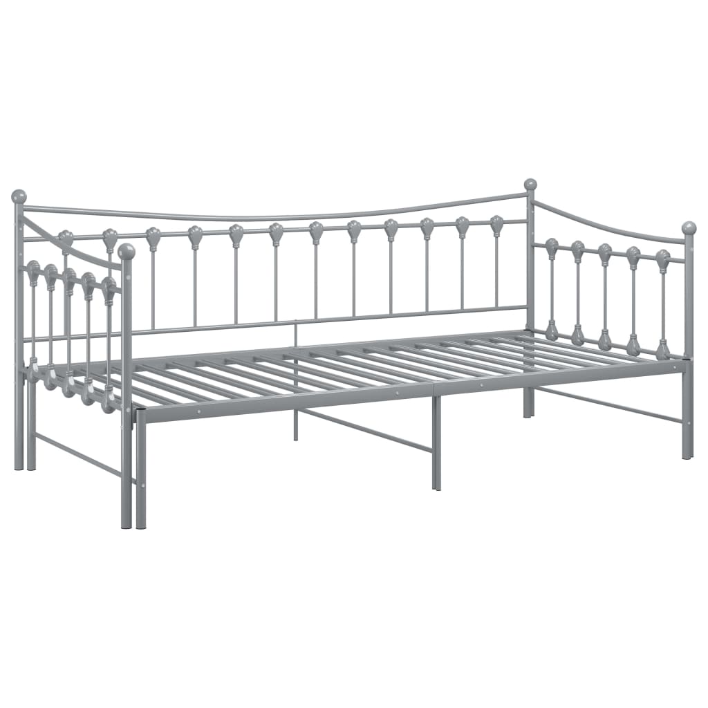 vidaXL Vuodesohvan runko harmaa metalli 90x200 cm