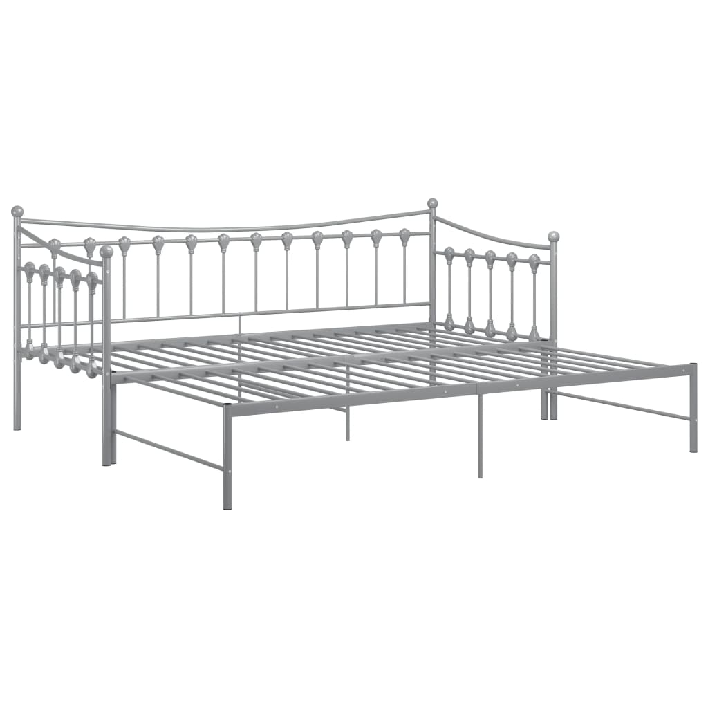 vidaXL Vuodesohvan runko harmaa metalli 90x200 cm