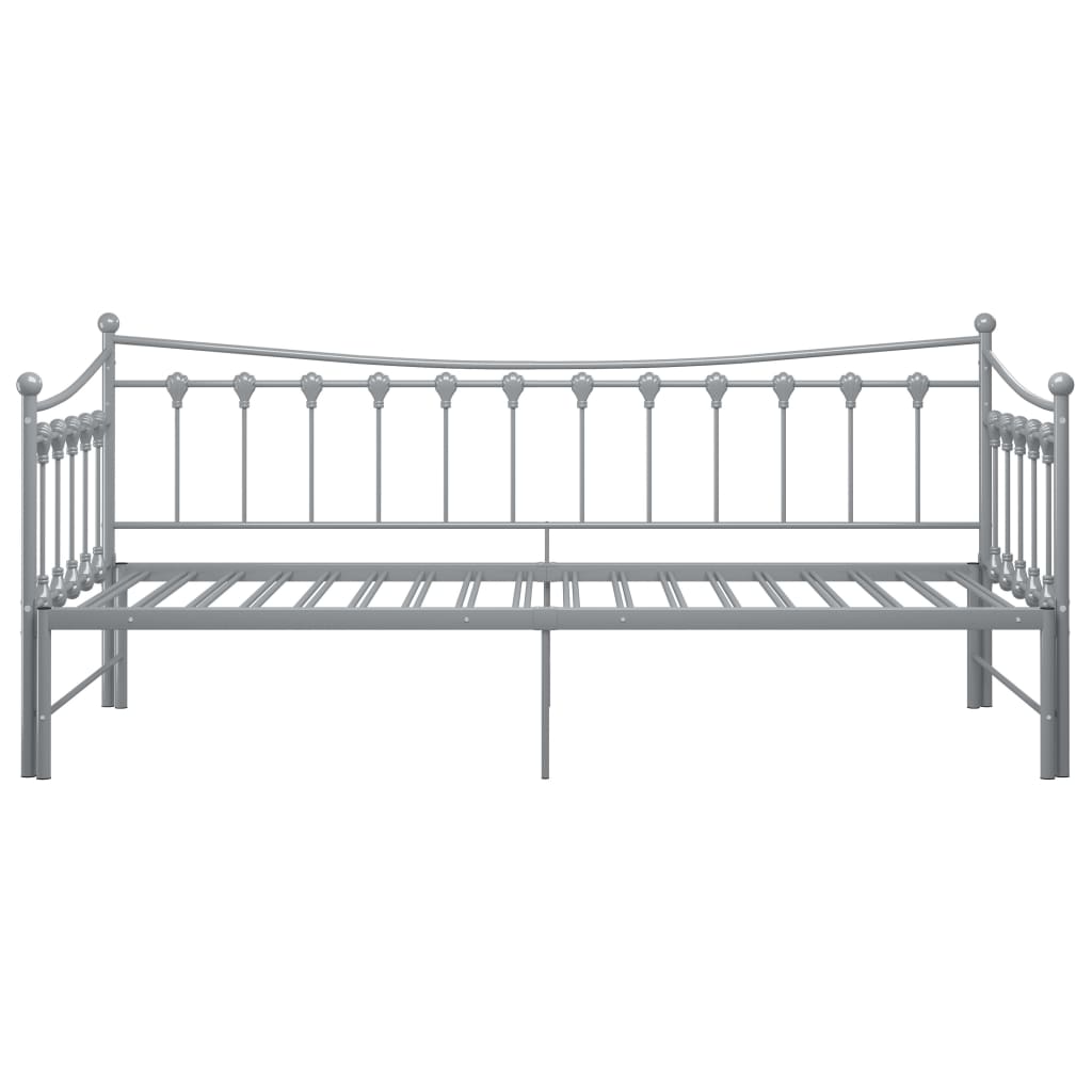 vidaXL Vuodesohvan runko harmaa metalli 90x200 cm