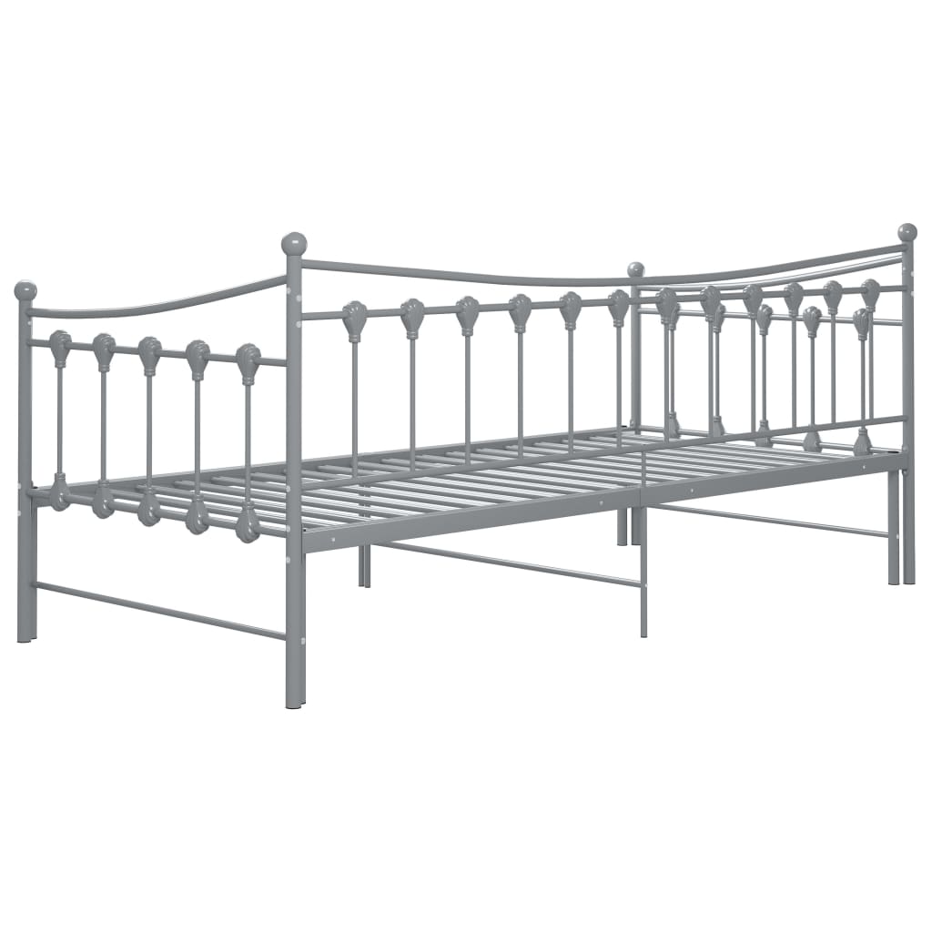 vidaXL Vuodesohvan runko harmaa metalli 90x200 cm