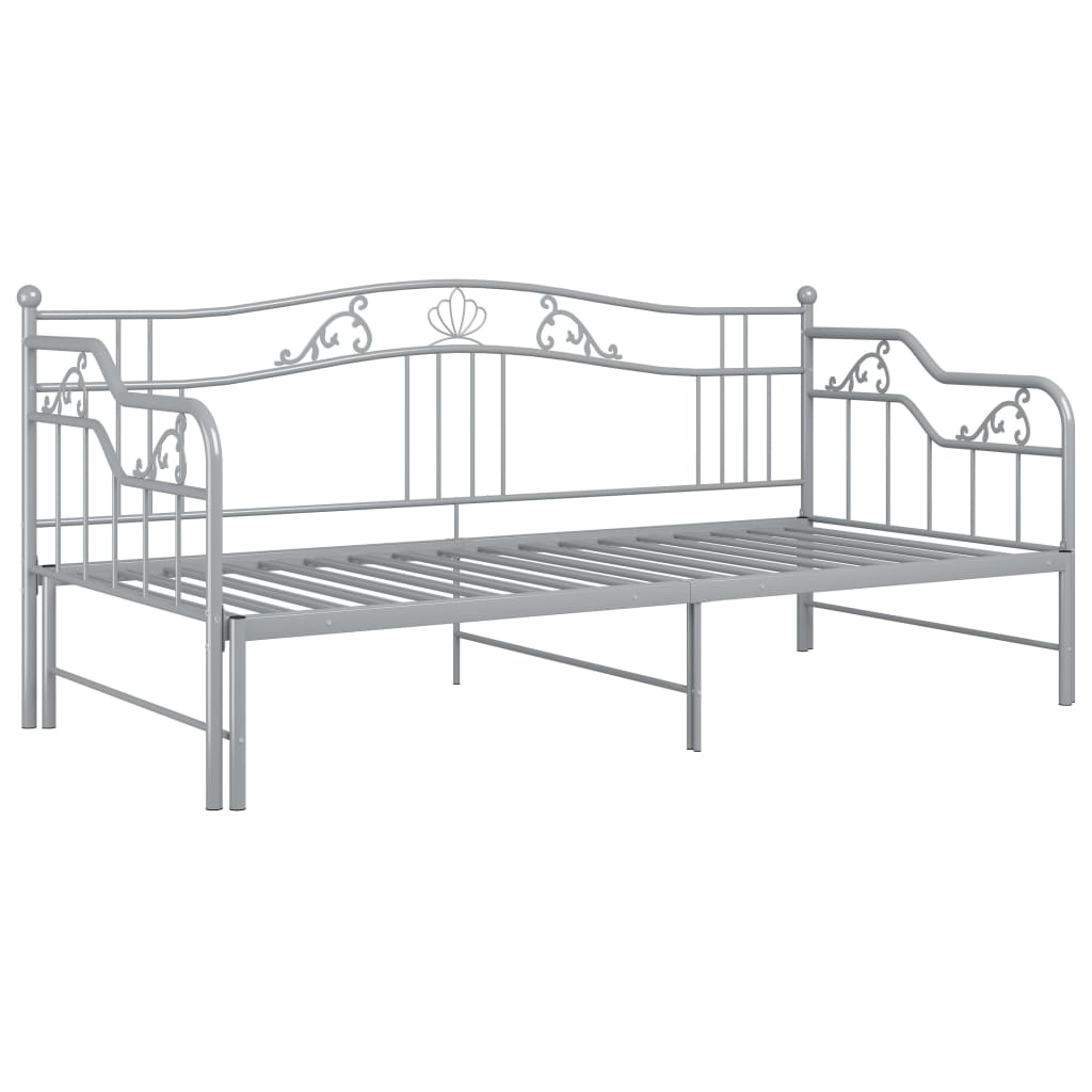 vidaXL Vuodesohvan runko harmaa metalli 90x200 cm