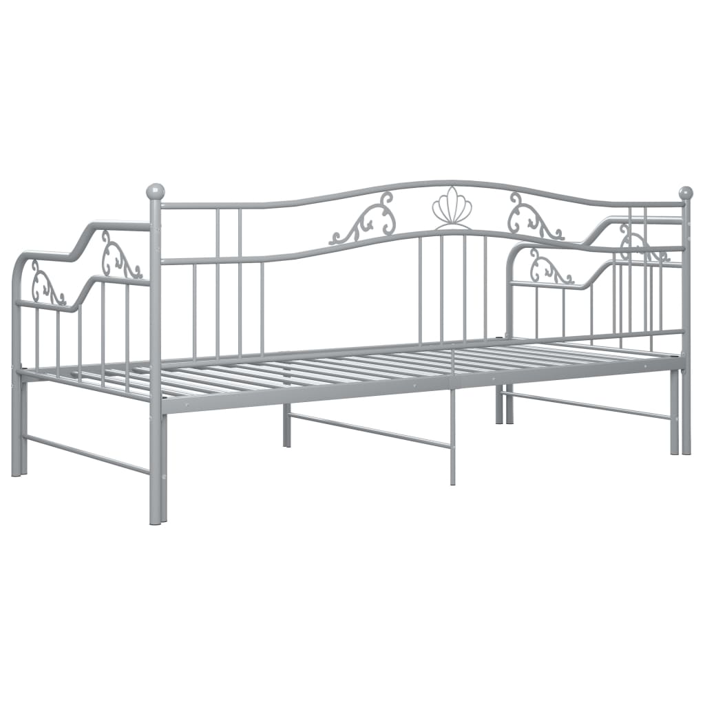 vidaXL Vuodesohvan runko harmaa metalli 90x200 cm