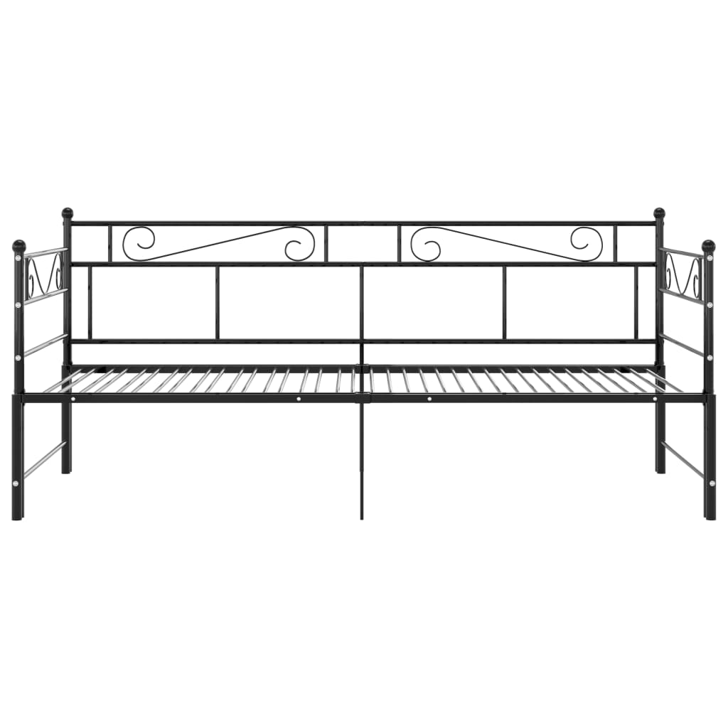 vidaXL Vuodesohvan runko musta metalli 90x200 cm