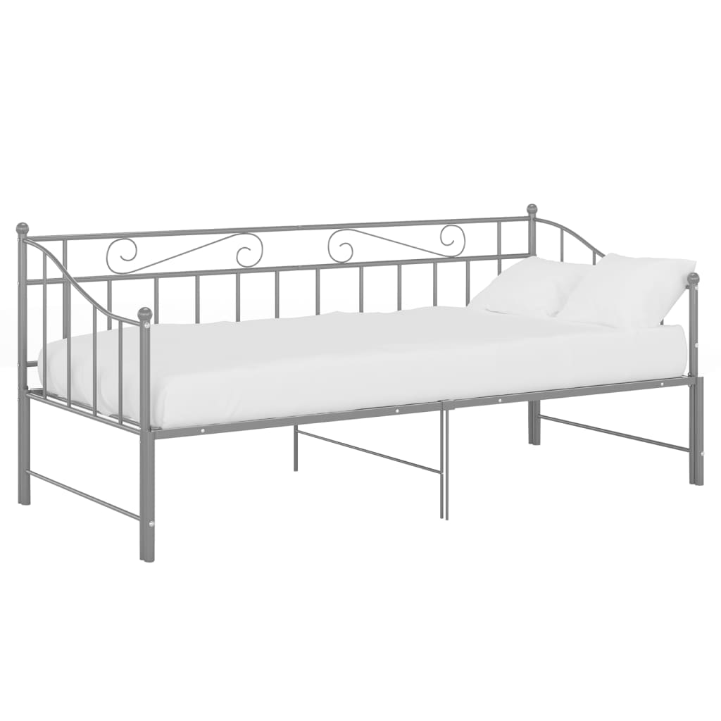 vidaXL Vuodesohvan runko harmaa metalli 90x200 cm