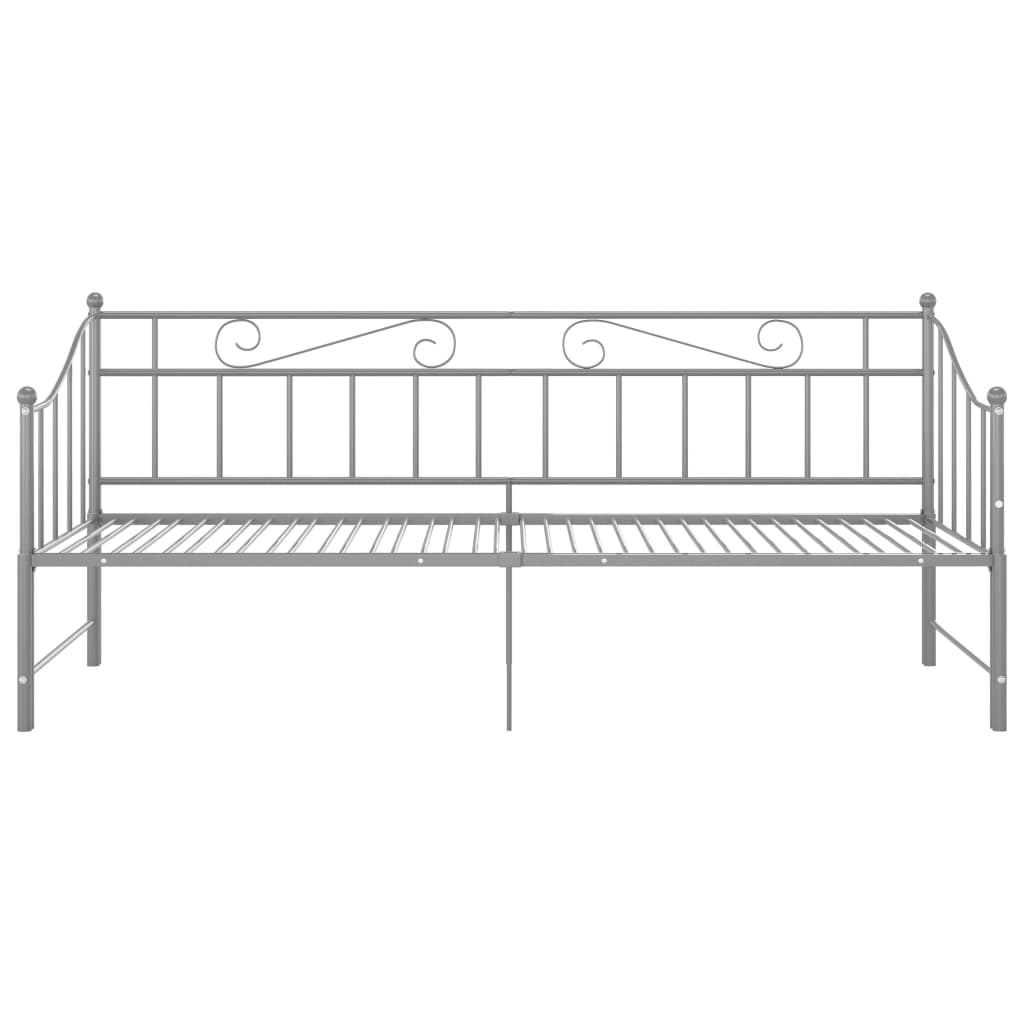 vidaXL Vuodesohvan runko harmaa metalli 90x200 cm