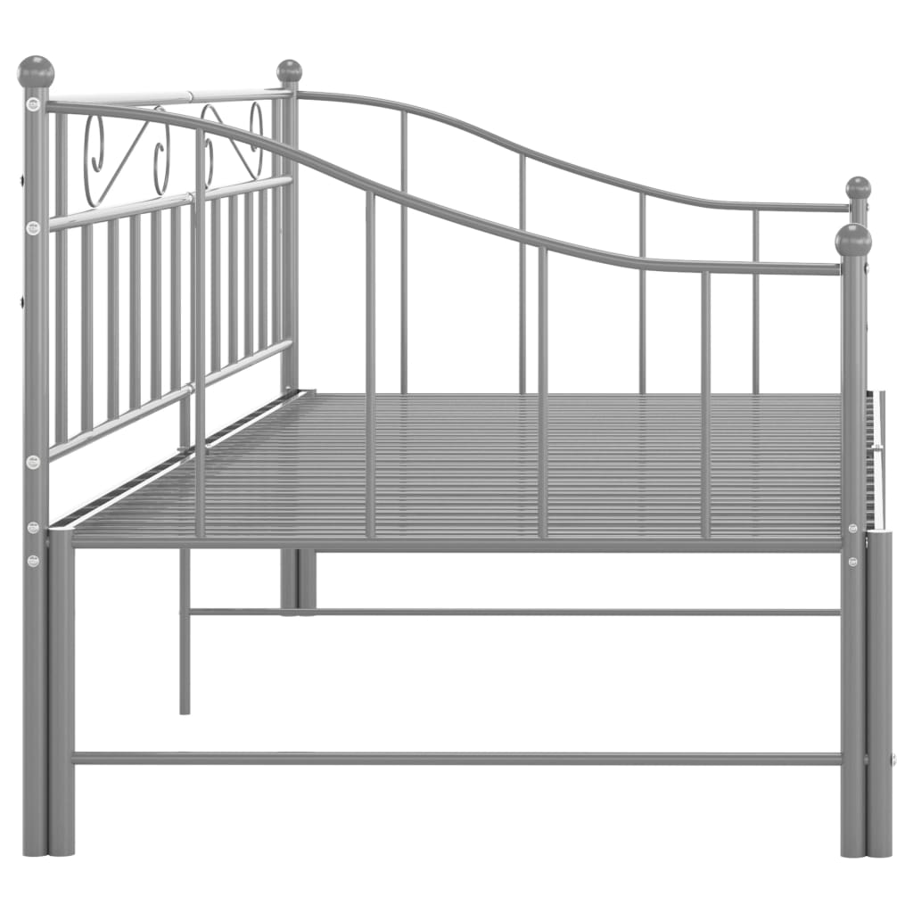 vidaXL Vuodesohvan runko harmaa metalli 90x200 cm