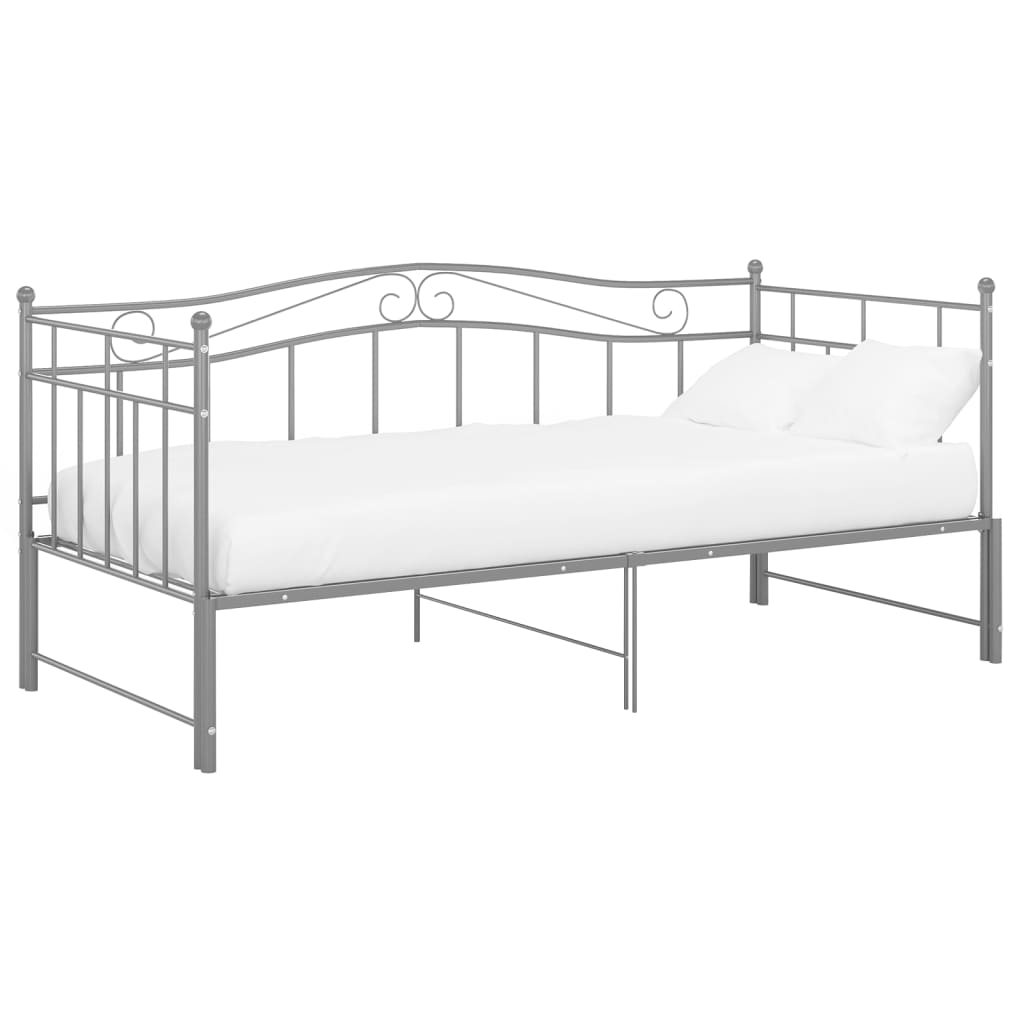 vidaXL Vuodesohvan runko harmaa metalli 90x200 cm