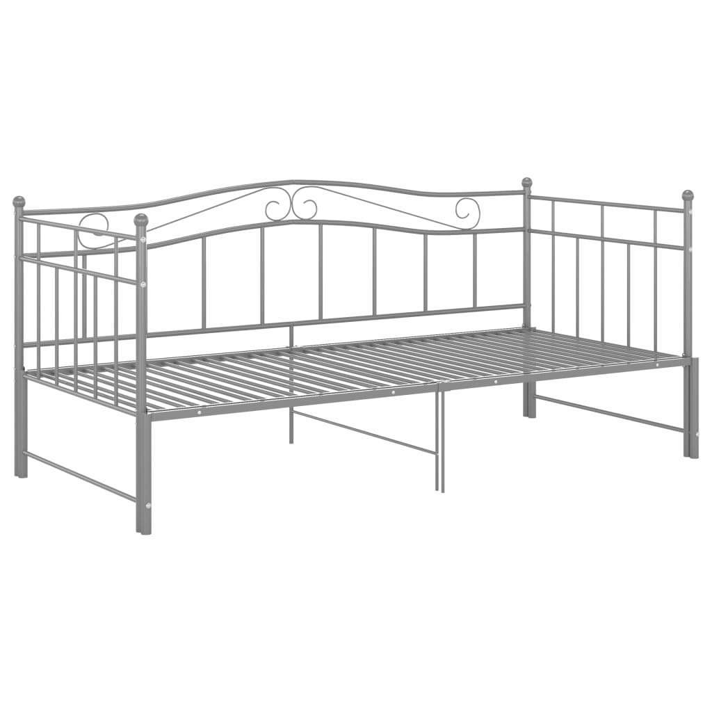 vidaXL Vuodesohvan runko harmaa metalli 90x200 cm