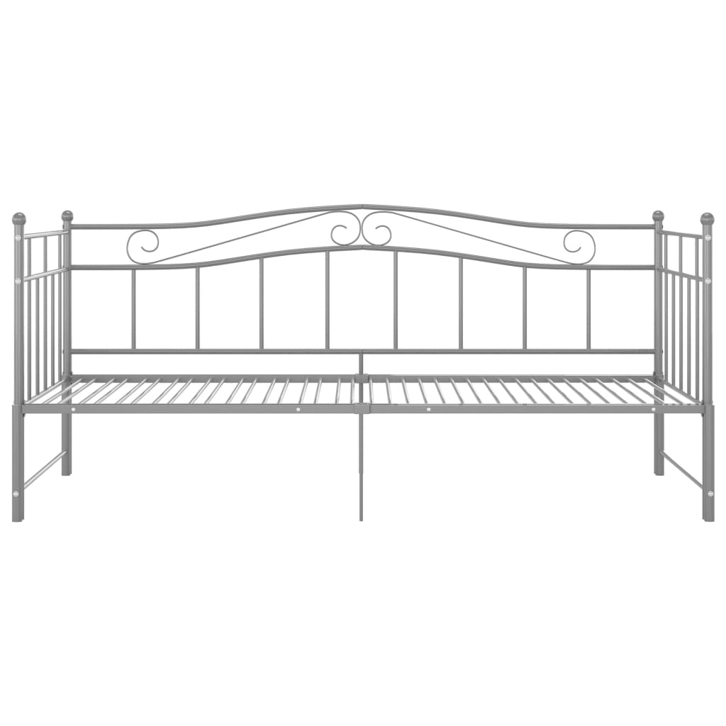 vidaXL Vuodesohvan runko harmaa metalli 90x200 cm