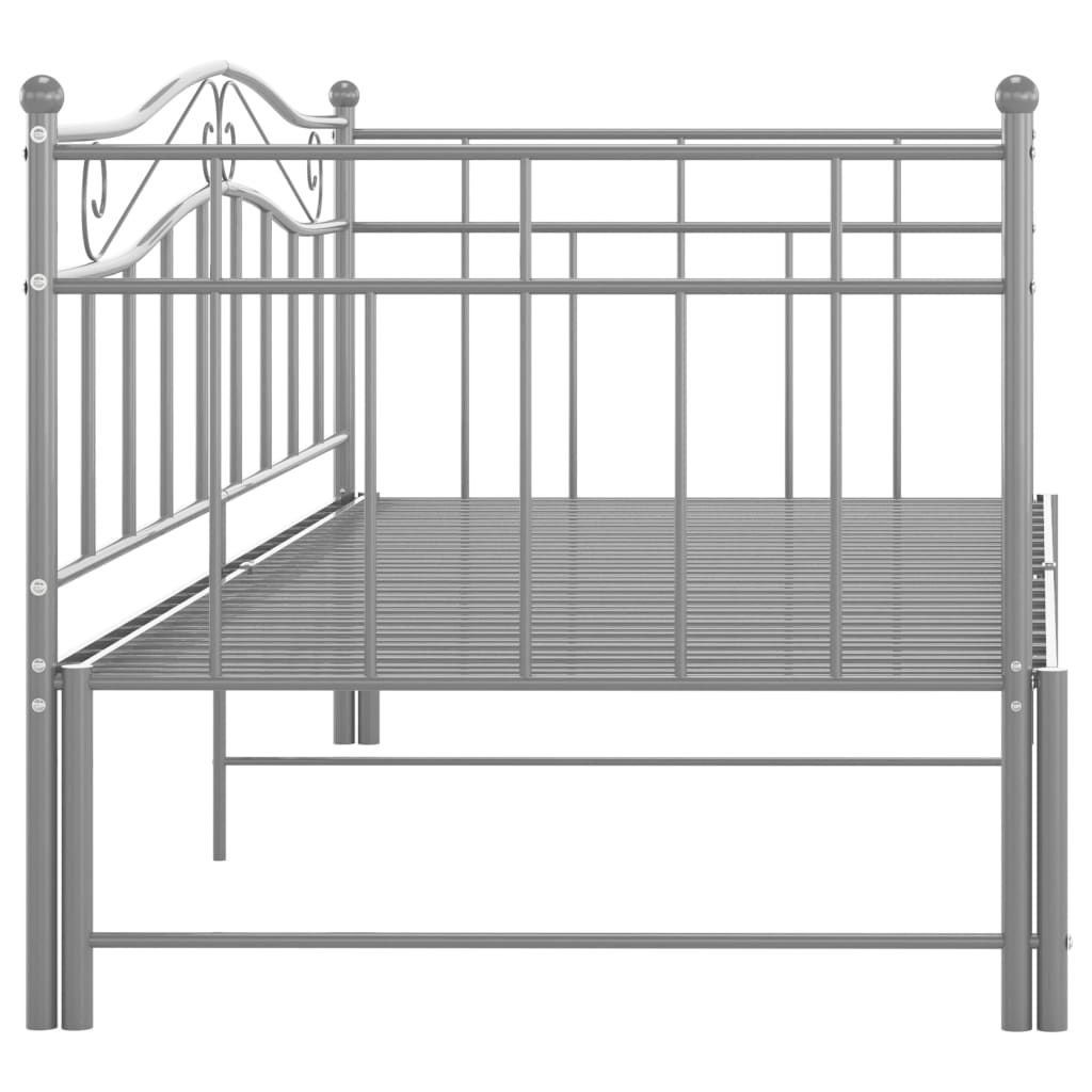 vidaXL Vuodesohvan runko harmaa metalli 90x200 cm