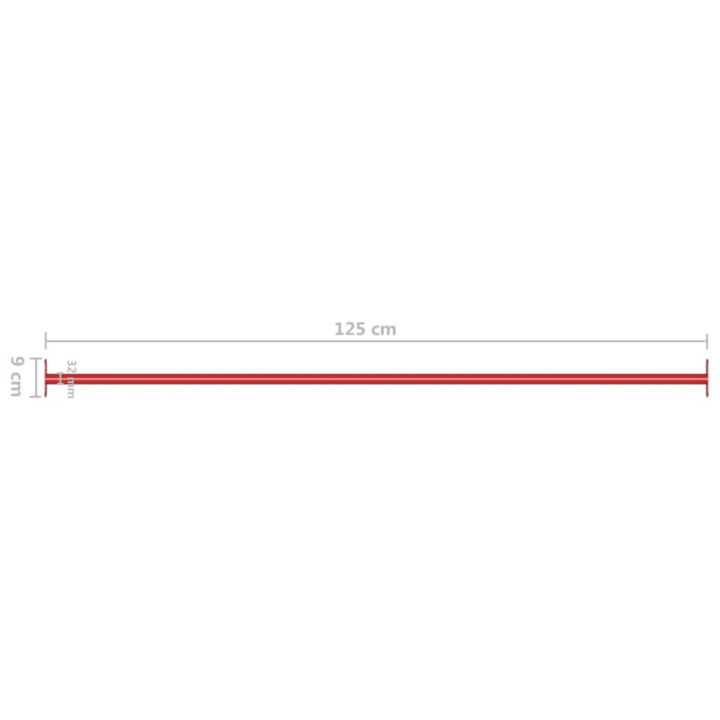 vidaXL Voimistelutangot 2 kpl 125 cm teräs punainen