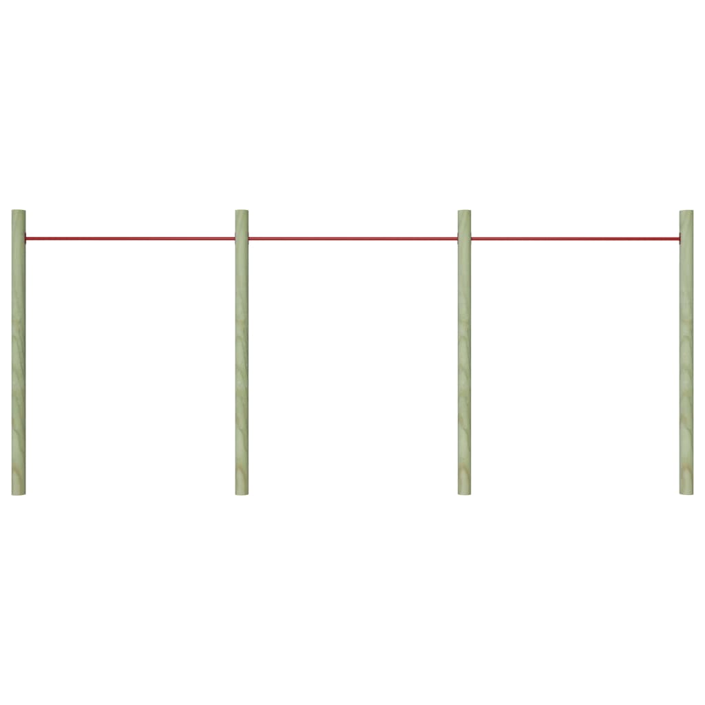 vidaXL Voimistelutangot 3 kpl 125 cm teräs punainen