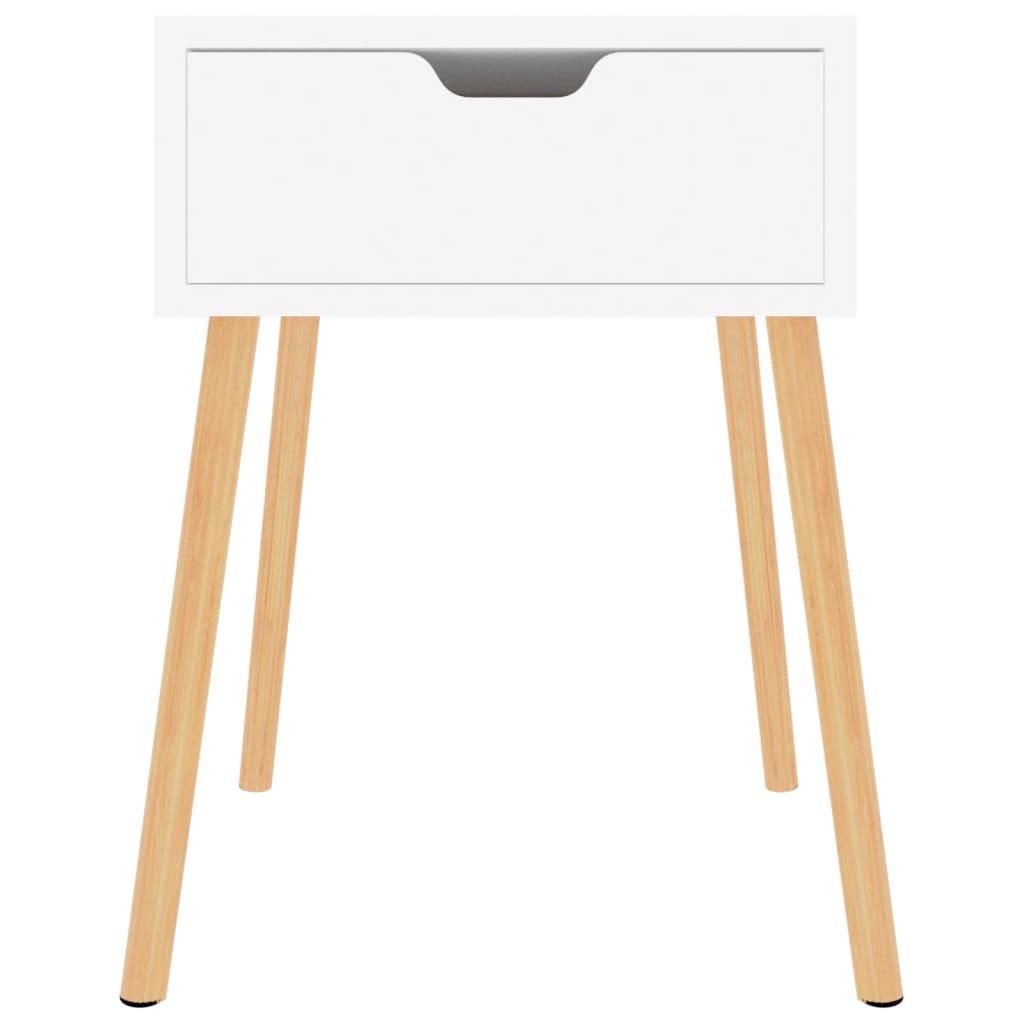 vidaXL Yöpöydät 2 kpl korkeakiilto valkoinen 40x40x56 cm tekninen puu