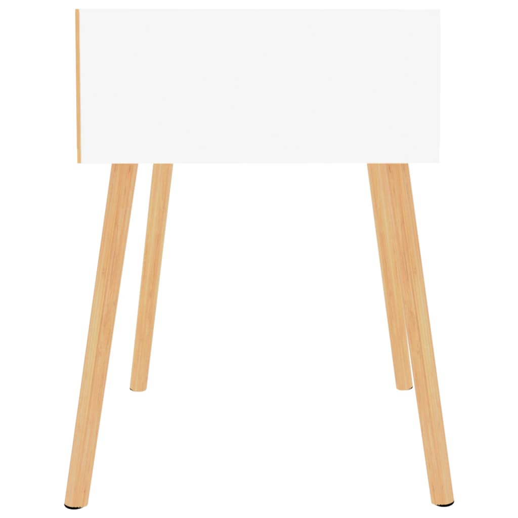 vidaXL Yöpöydät 2 kpl korkeakiilto valkoinen 40x40x56 cm tekninen puu