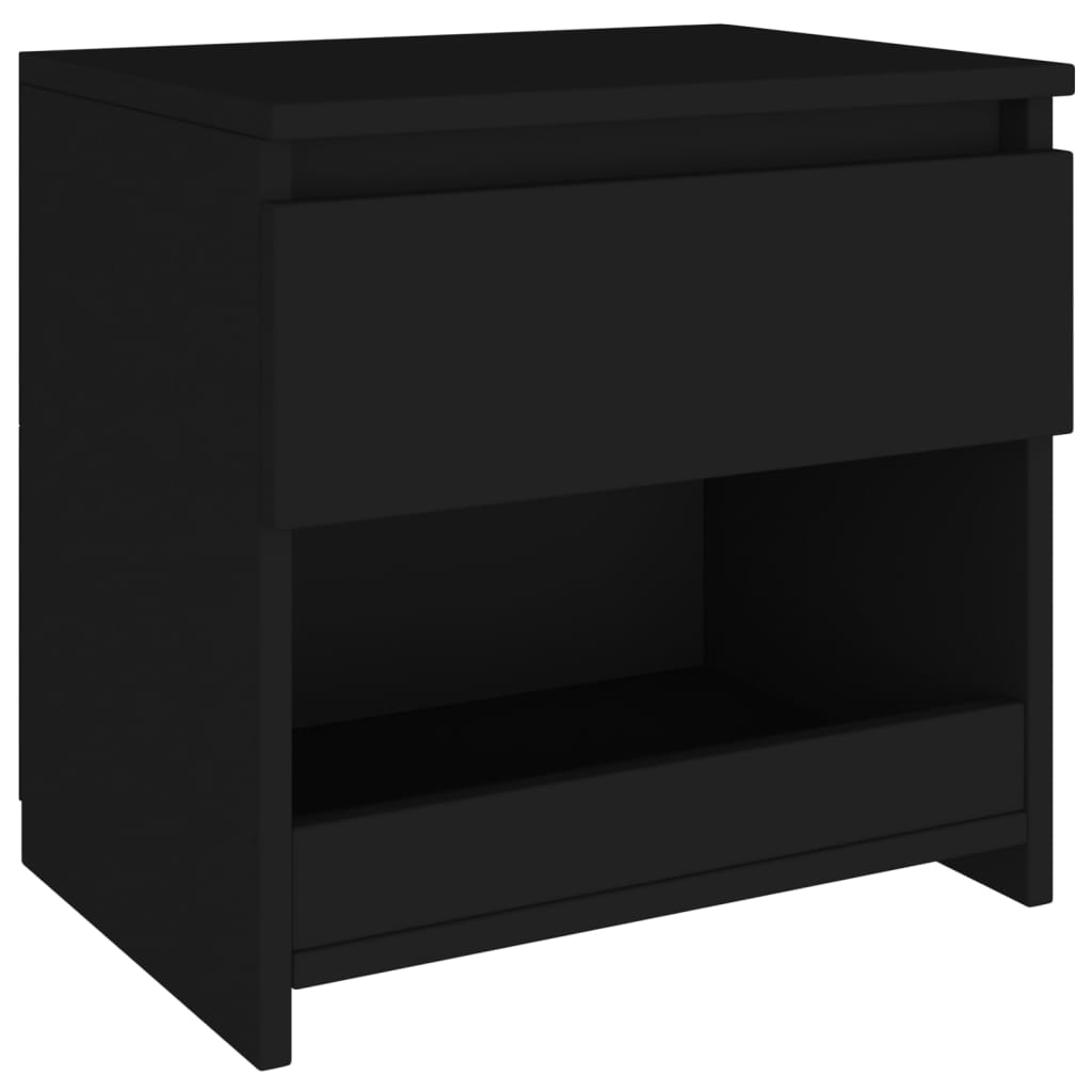 vidaXL Yöpöydät 2 kpl musta 40x30x39 cm tekninen puu